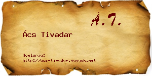 Ács Tivadar névjegykártya