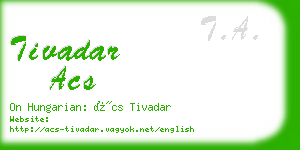 tivadar acs business card